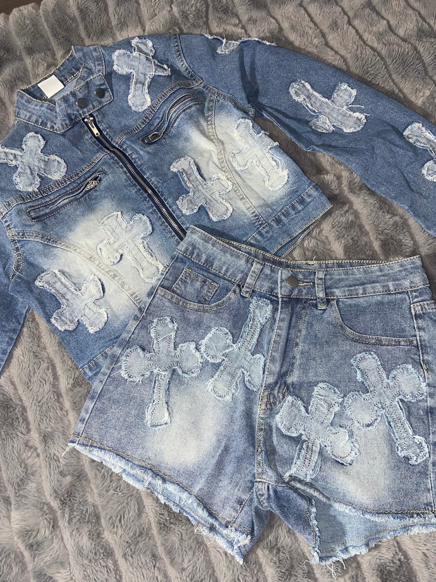 Denim Cross Set